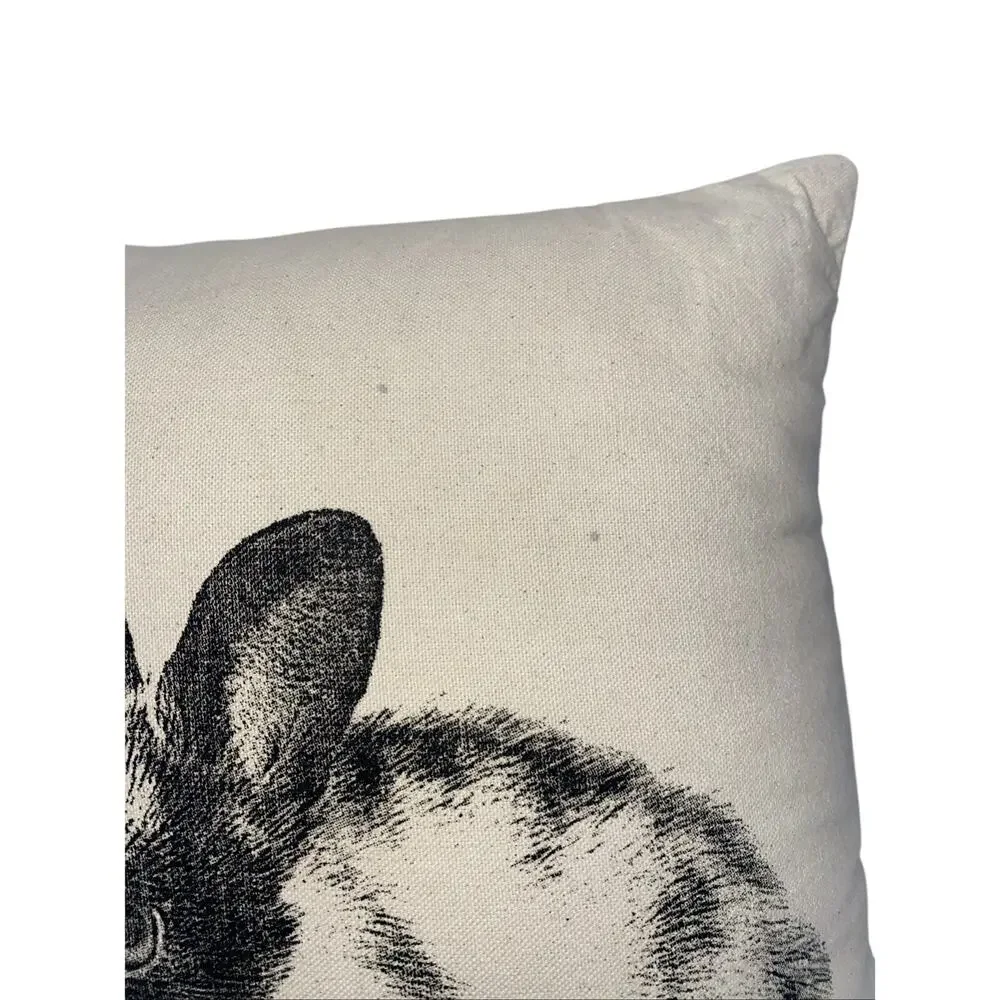 Eric & Christopher Screen Printed Bunny Pillow 11.5” X 13”